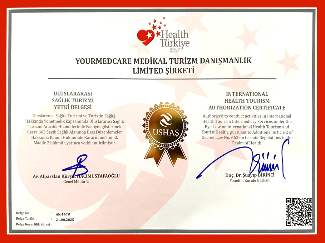 YourMedcare International Health Tourism Authorization Certificate - USHAS
