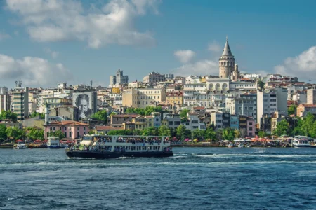the picture of European part of Istanbul